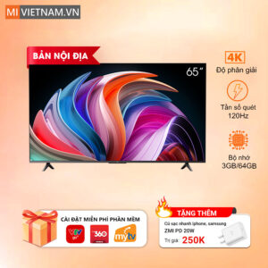 Tivi Redmi A Pro 65 inch – Tần số 120Hz, MEMC, Wifi 6